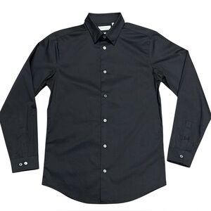 😎 Calvin Klein long sleeve black button down youth 18 / slim fit - Like new